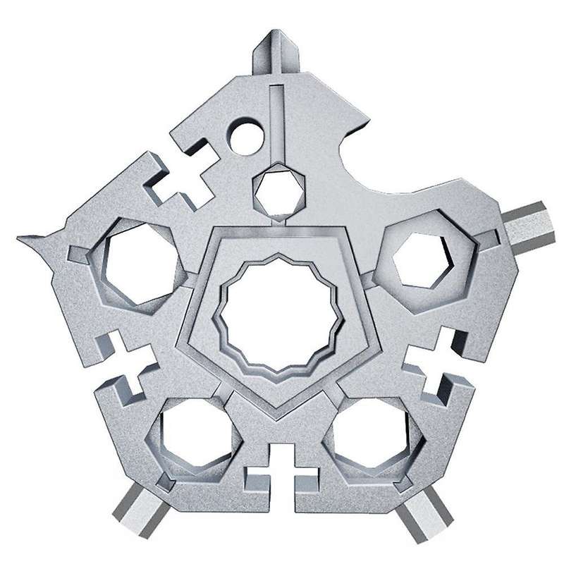 23 In 1 Combination Tool Five-pointed Snowflake Wrench (silver)