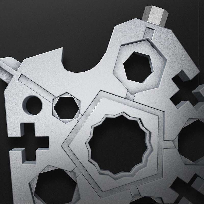 23 In 1 Combination Tool Five-pointed Snowflake Wrench (silver)