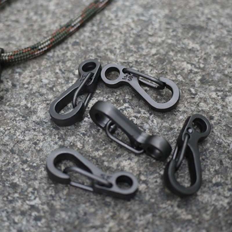 10pcs/lot Mini Sf Spring Backpack Keychain Hooks - Black