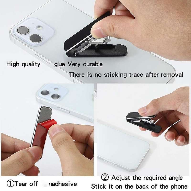 2pcs Adjustable Multi Angle Aluminum Mobile Phone Holder ,black