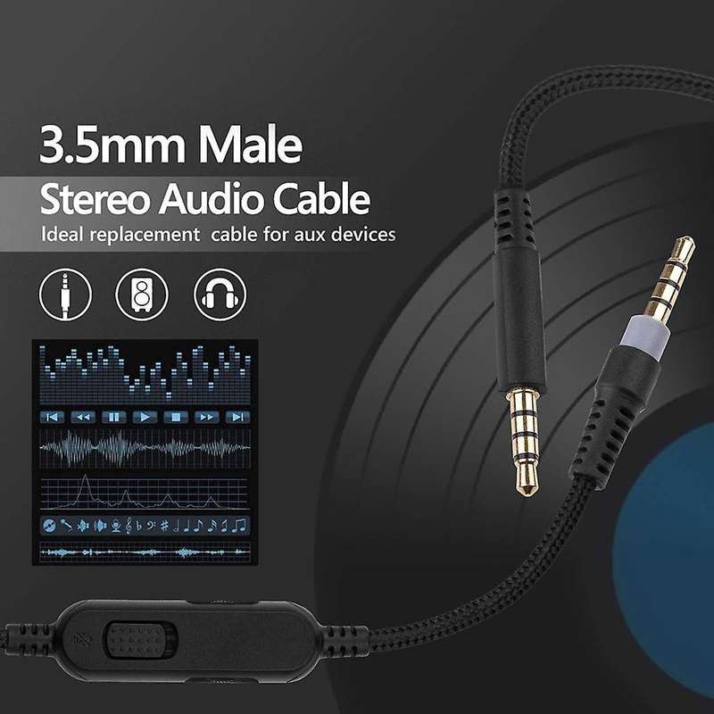 Replacement Audio Cable with Mute Volume Control for Kingston Hyperx