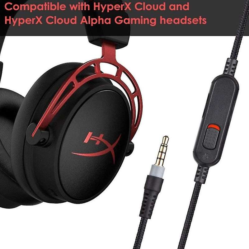Replacement Audio Cable with Mute Volume Control for Kingston Hyperx