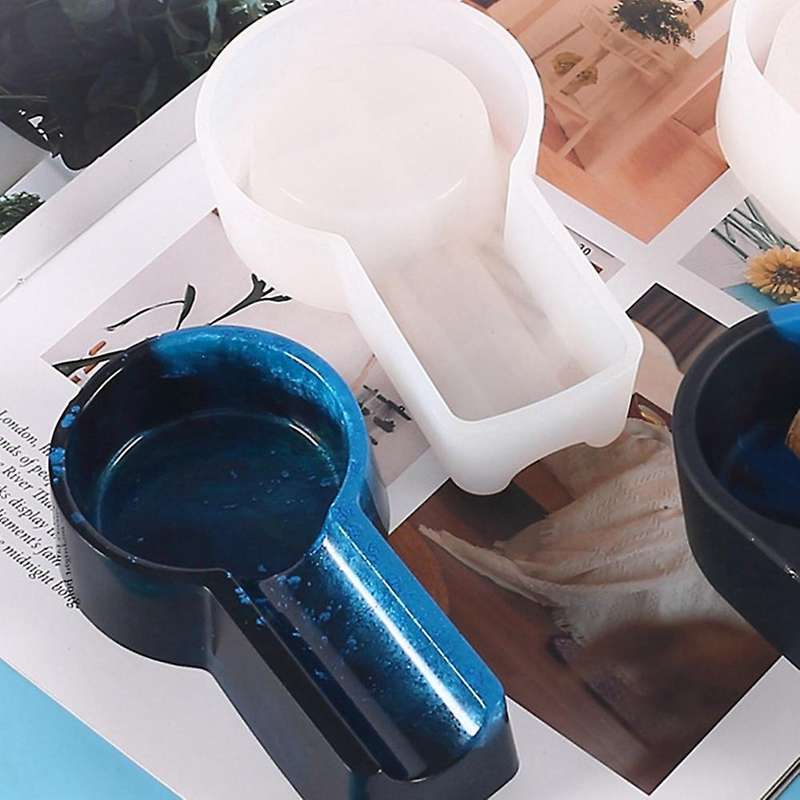 2pcs Diy Crystal Epoxy Ashtray Mold Square Cigar Ashtray Oval Cigar