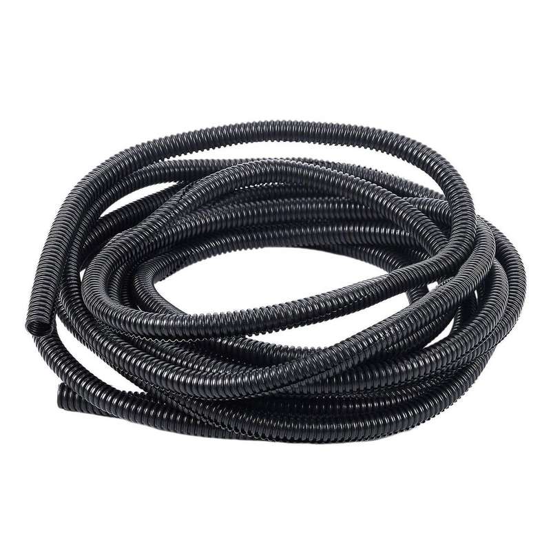 2x 20 Ft Split Wire Loom Conduit Polyethylene Tubing Black 10mm