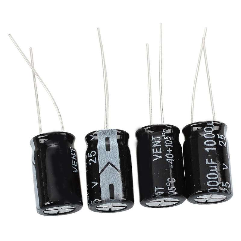 20 Pcs 1000uf 25v 105c Radial Electrolytic Capacitors Black 10x17mm