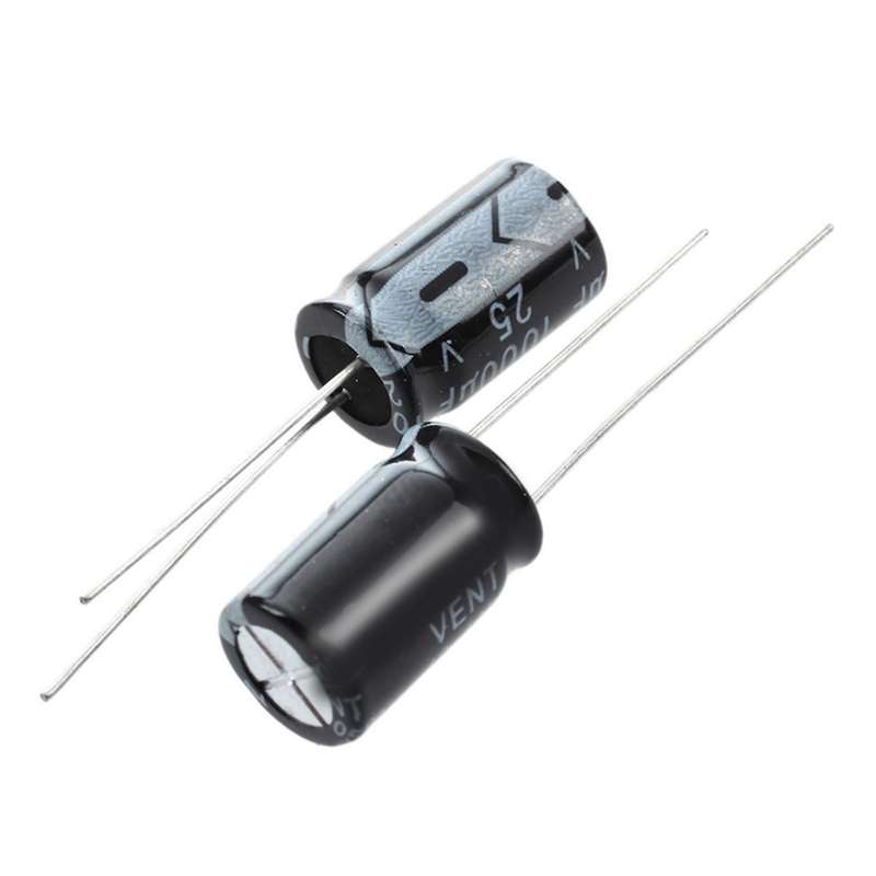 20 Pcs 1000uf 25v 105c Radial Electrolytic Capacitors Black 10x17mm