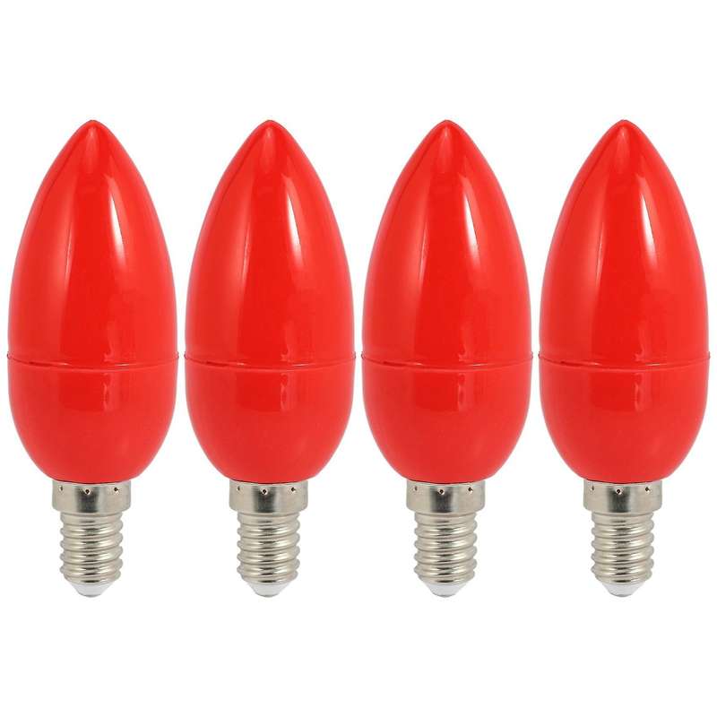 Led Candle Light Bulbs Red Fortune Lamp God Lights Energy Saving,e14