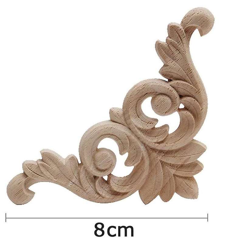10 Pcs Wood Carving Decal Wood Carved Mouldings Corner Applique