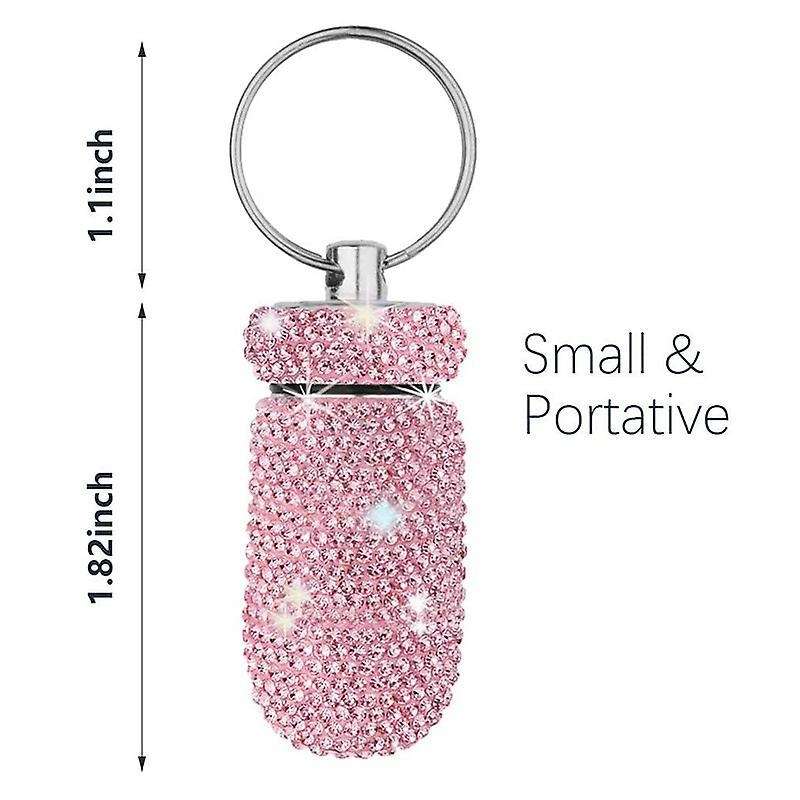 1pcs Medicine Pill Bottle Capsule Mini Rhinestones Tubes(colorful)