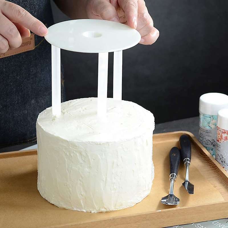 50 Pieces Plastic White Cake Rods(0.4 Inch Diameter 9.5 Inch Length)