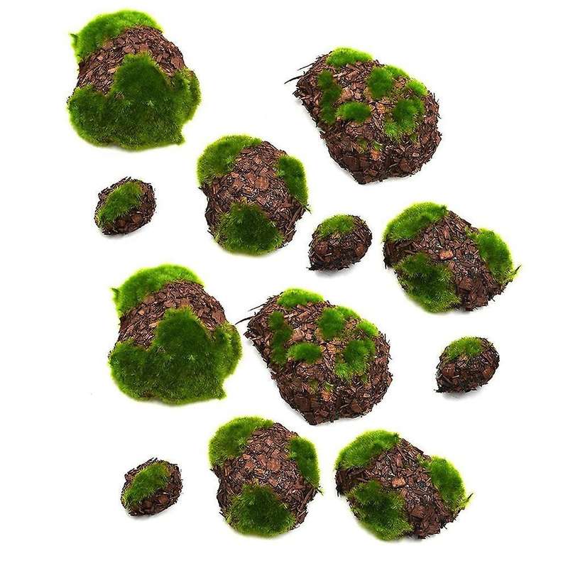 12 Pcs Artificial Moss Rocks Decorative,for Garden Decor Diy Floral