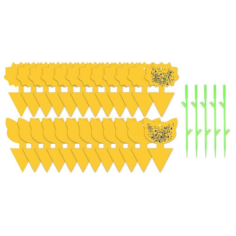 24 Pcs Yellow Sticky Fly Traps Killer Gnat Sticky Traps