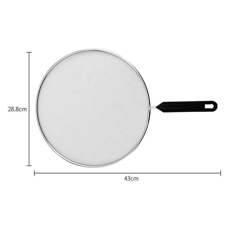 3pcs Kitchen Supply 16inch Splatter Screens-stainless Steel Fine Mesh