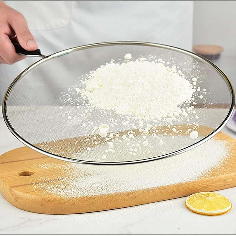 3pcs Kitchen Supply 16inch Splatter Screens-stainless Steel Fine Mesh