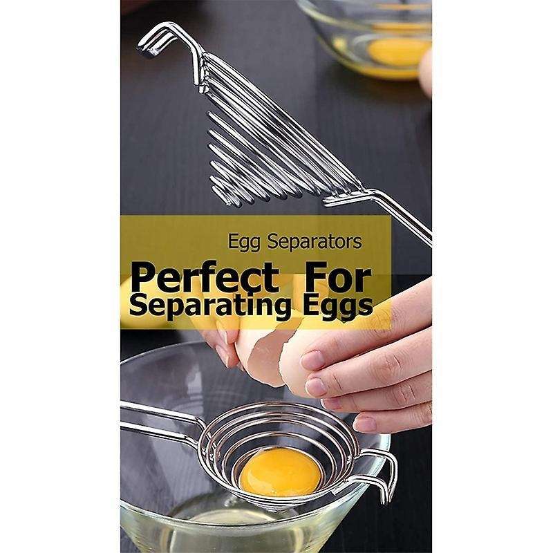 Egg Separator,stainless Steel Egg Yolk White Separating Tool,2 Pieces