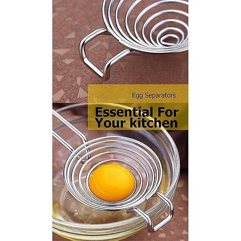 Egg Separator,stainless Steel Egg Yolk White Separating Tool,2 Pieces