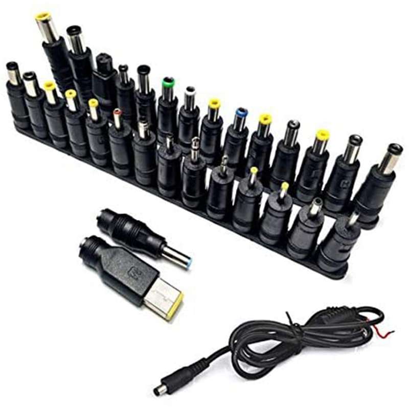 31pcs Ac Dc Charger Connectors Laptop Power Adapter Conversion Head