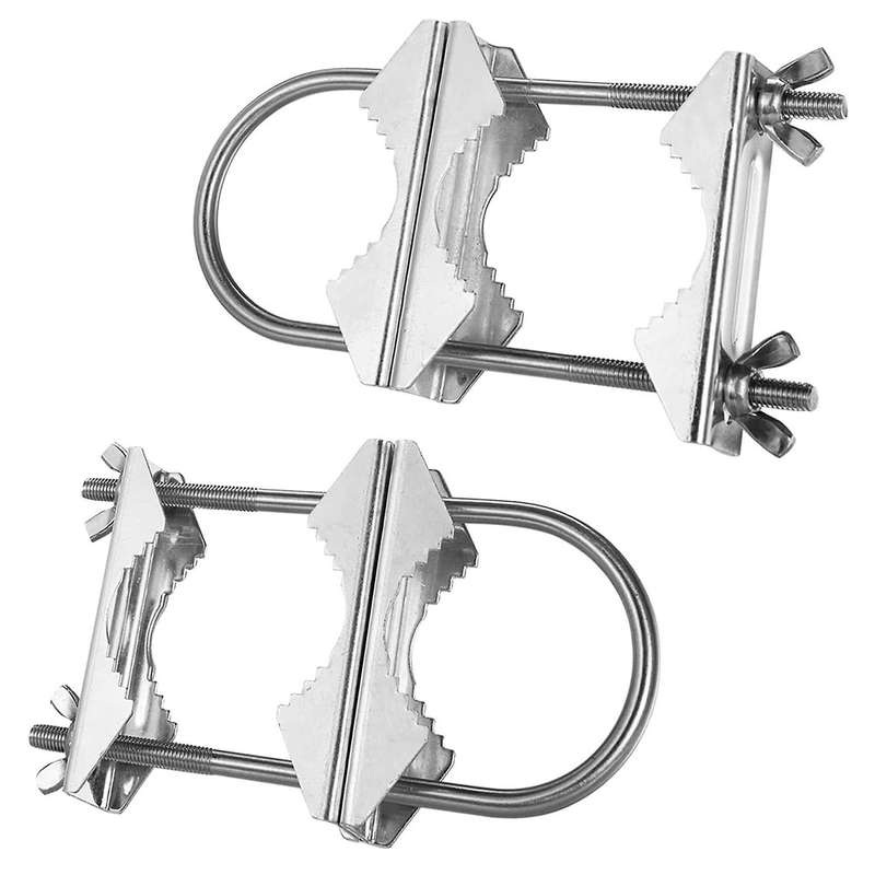 Double Antenna Mast Clamp V Jaw Block with U Bolts for Tv,cb,ham