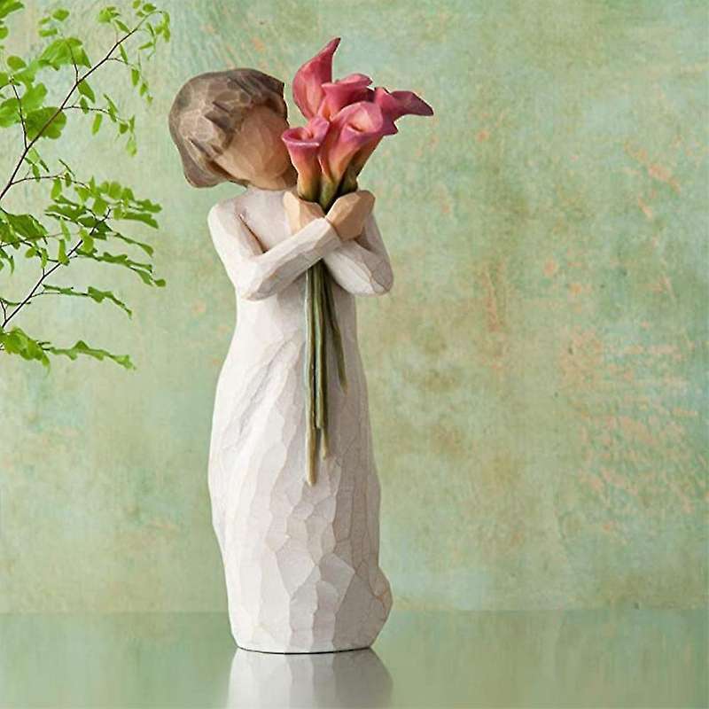 Bouquet Boys Miniature Statues Home Decorations Resin Crafts Gift