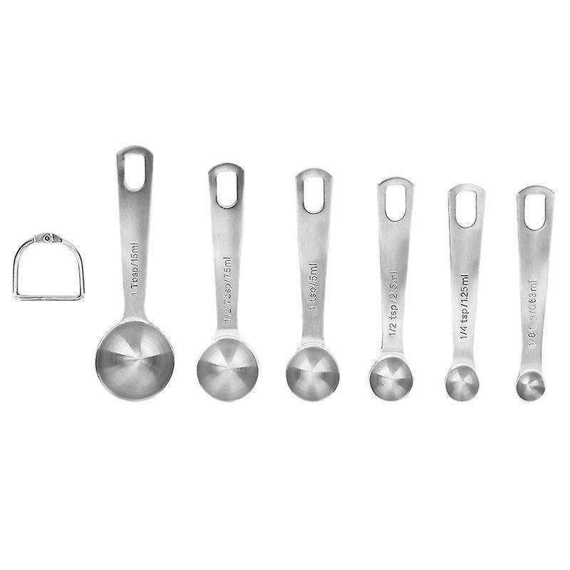 6 Pack Stainless Steel Measuring Spoons Set for Food Coffee Spice