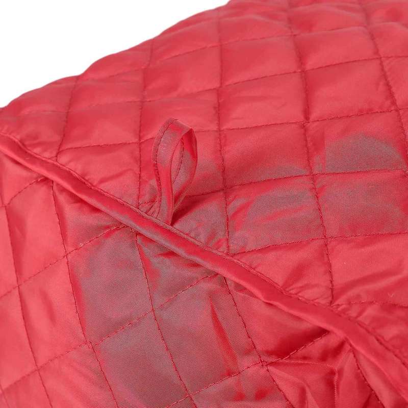 Polyester Quilted Four Slice Toaster Appliance Dust-proof Cover (red)