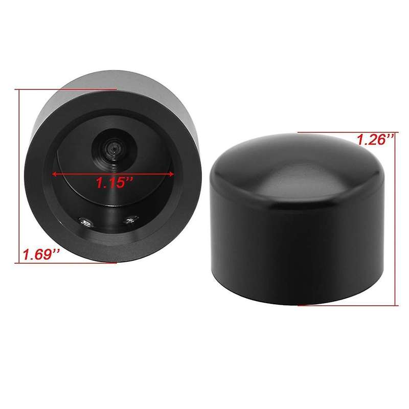 Black Front Axle Nut Cover Cap