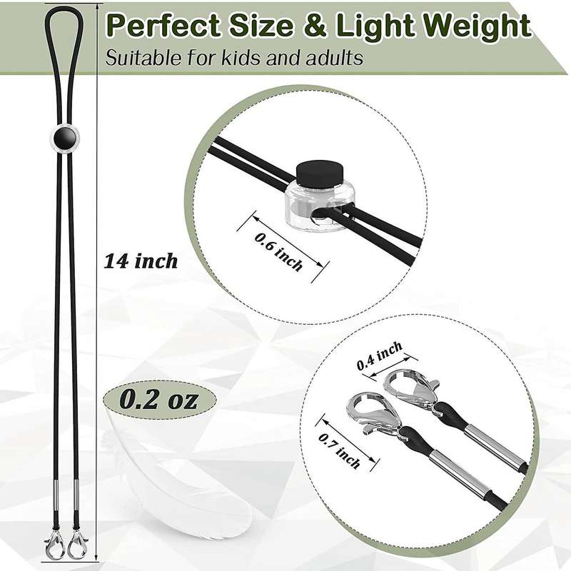 10pcs Elastic Lanyard with Adjustable Length, Earplugs, Mask Extender