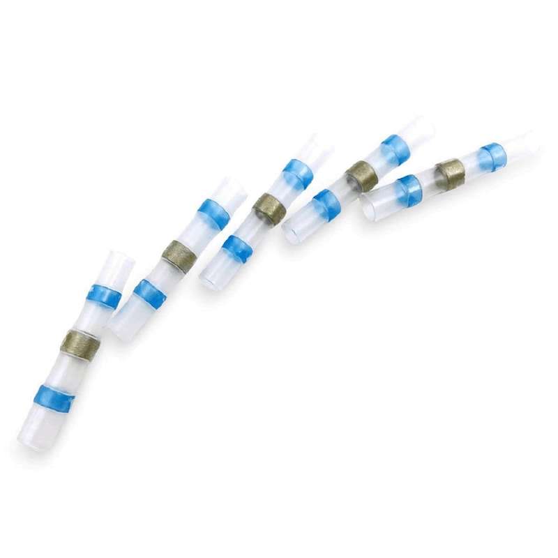 50pcs Solder Seal Wire Connectors, Butt Terminals Red