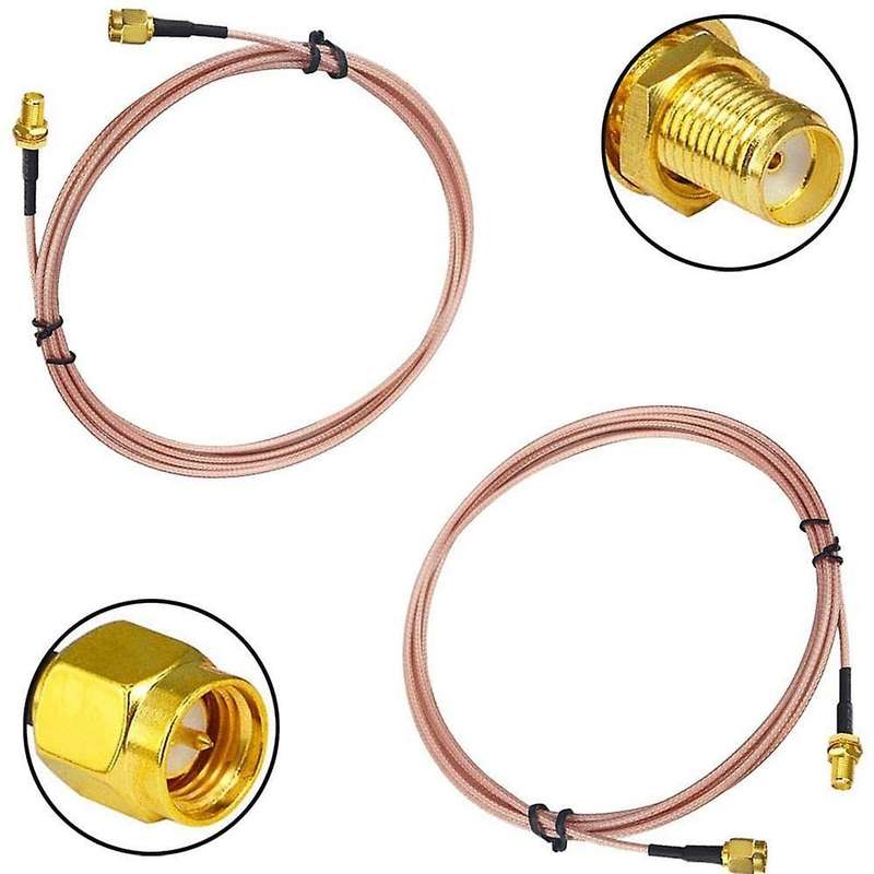 2 Pcs Sma Cable 4g Antenna Extension Cable Sma 3ft for Dab Car Aerial