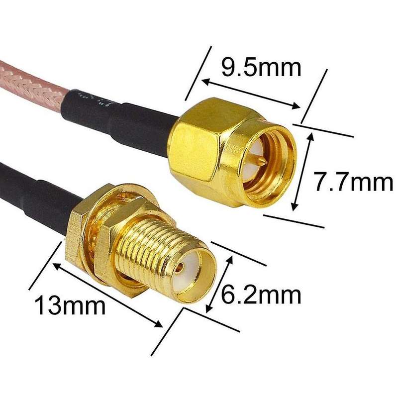 2 Pcs Sma Cable 4g Antenna Extension Cable Sma 3ft for Dab Car Aerial