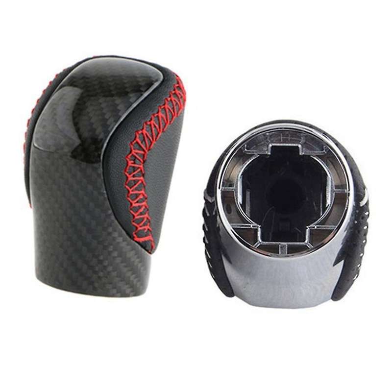 Car Carbon Fiber Red Pu Leather Gear Ball Head for Lexus Es Is Rx