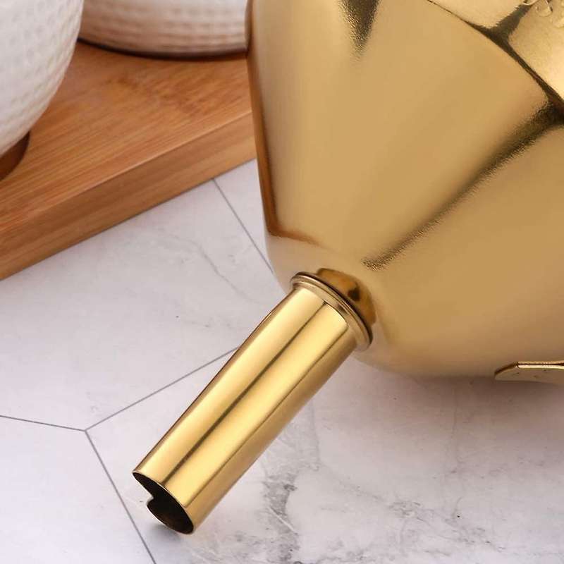 Stainless Steel Funnel with Detachable Filter for Canning -gold