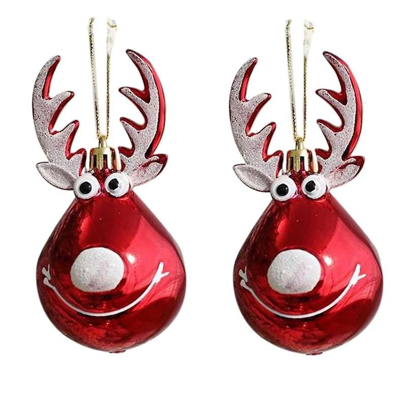 2pcs Pendant Balls Home Party Props for Christmas Tree Decorations B