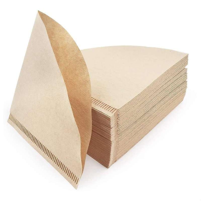 100pcs Coffee Paper Disposable V60 Cone Unbleached Brown Coffee Paper