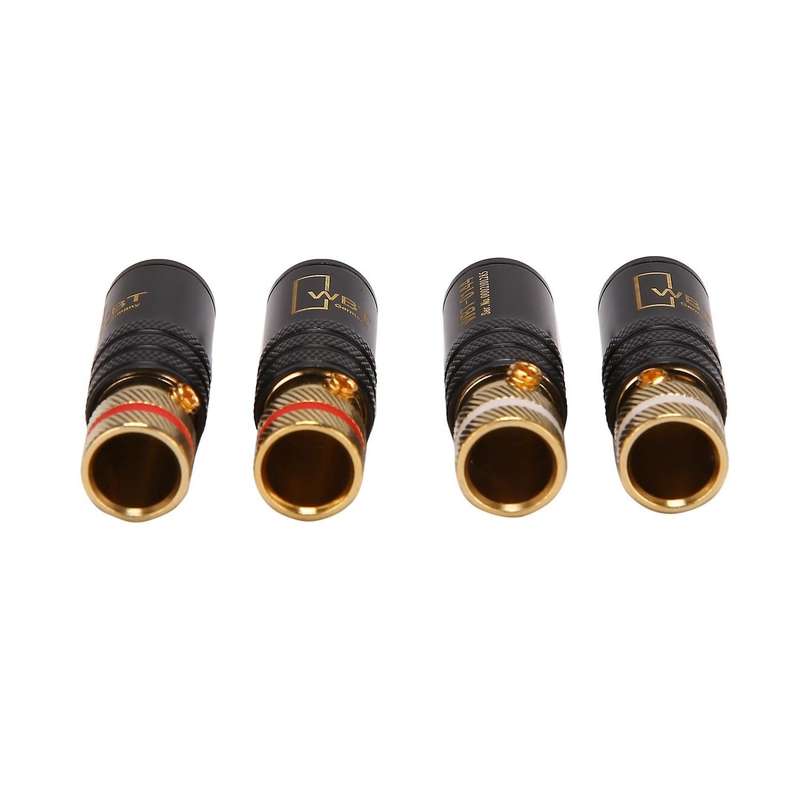 4pcs Rca Locking Plugs Audio Video Connectors