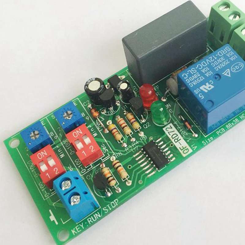 Dual Time Adjustable Cycle Delay Timing Relay Repeat On Off Switch
