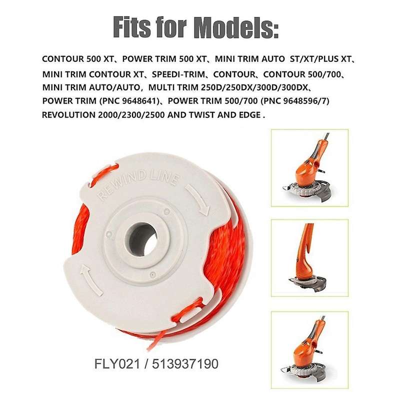 Fly021 String Trimmer Spool Line for Flymo Cordless , Weed Eater