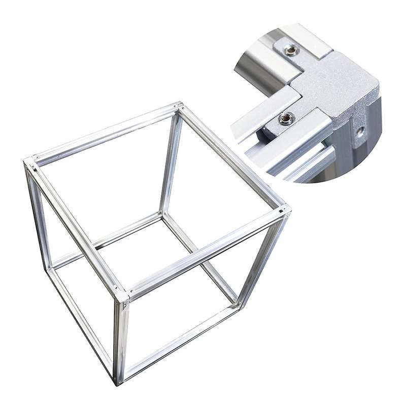 4pc 2020 Series 3 Way End Bracket for European Standard 6mm T Slot