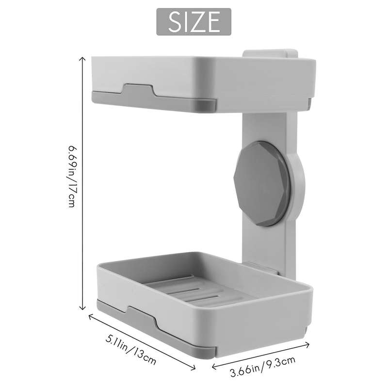 With Draining Tray Double Layer Bar Soap Holder for Bathroom(white)