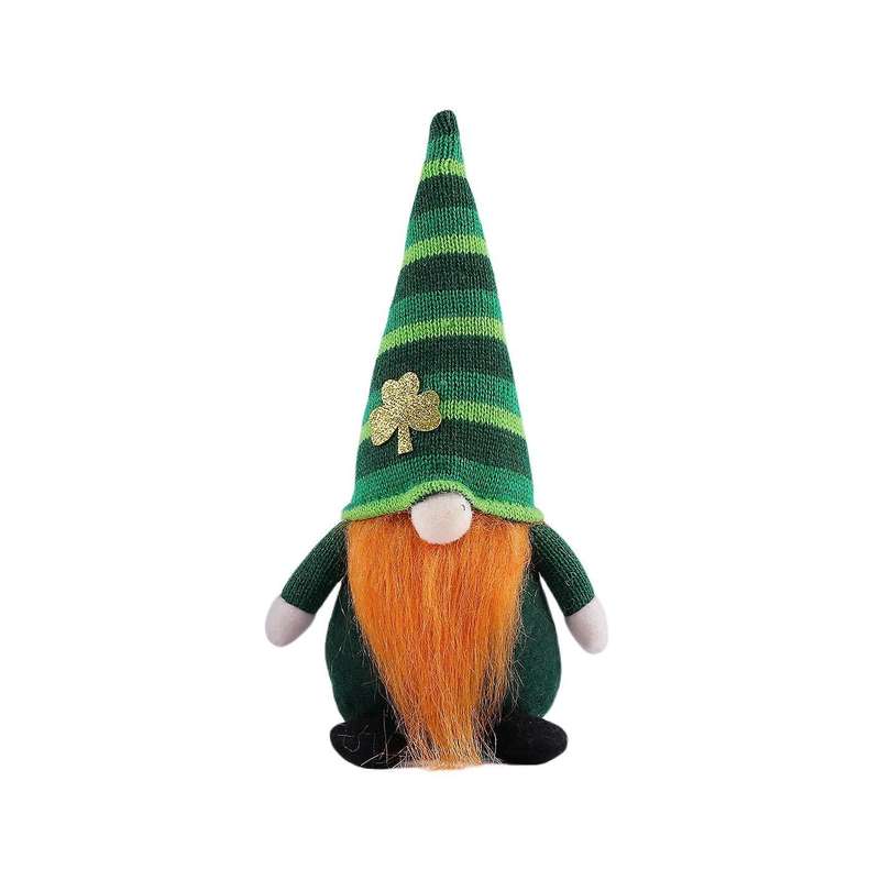 Irish Gnome Decor Green Hat Saint Paddy's Day Gnome Plush-a