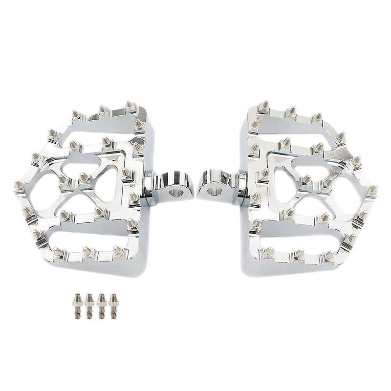 Motorcycle Foot Pegs for Sportster 883 Dyna Softail Fat Boy Silver
