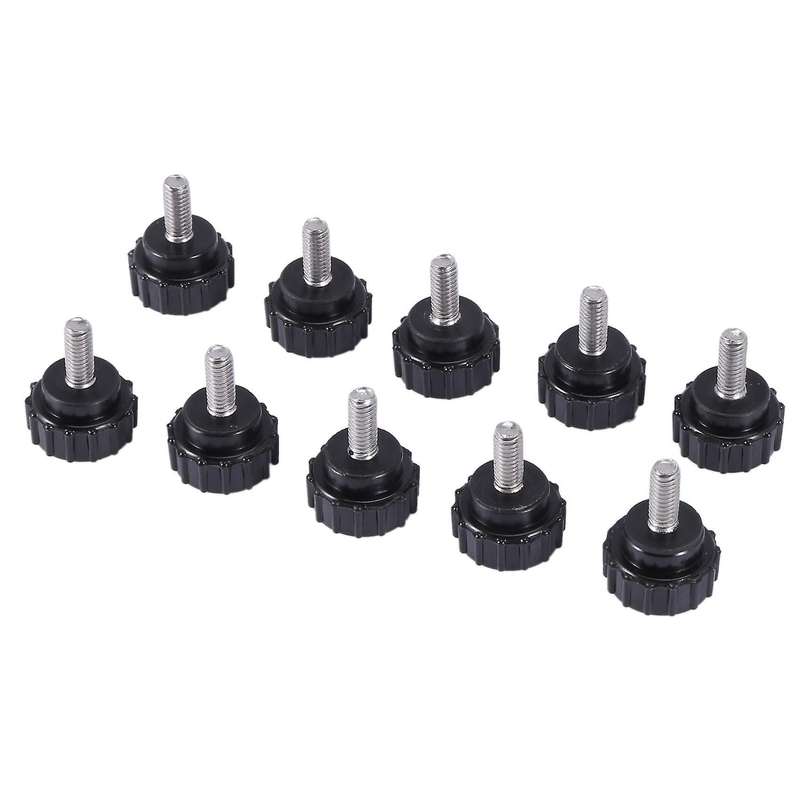 10x M4x10mm Threaded Knurled Thumbscrew Grip Knobs Thumb Screw
