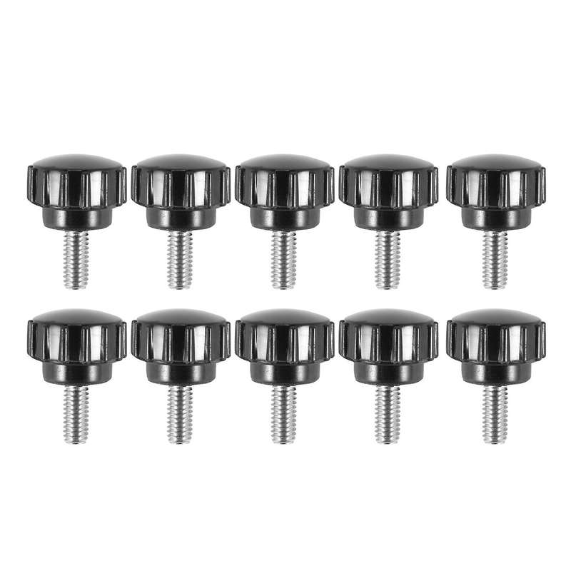 10x M4x10mm Threaded Knurled Thumbscrew Grip Knobs Thumb Screw