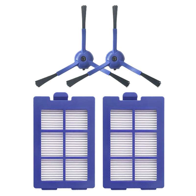 For Eufy X8 Sweeper Parts 2 Side Brushes + 2 Filters Replacement