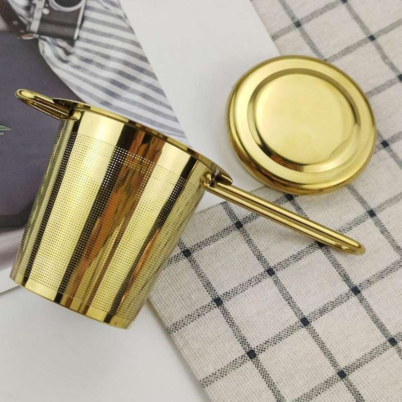 Tea Leaf Tea Strainer Golden Barrel Tea Strainer Kung Fu Tea Set