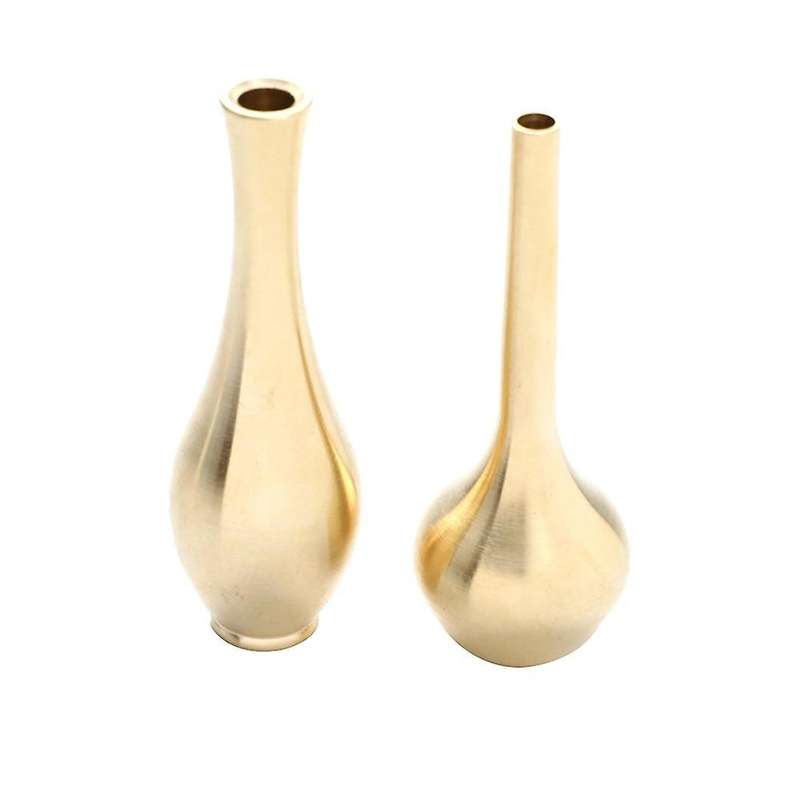 Mini Pure Copper Vase Home Living Room Decoration Antique Tall Vase
