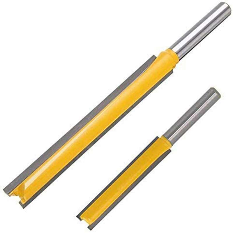 2pcs Shank Double Flute Cutter Woodworking Groove Chisel Bits