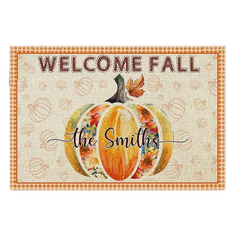 Christmas Halloween Pumpkin Doormat Blanket Front Door Decorations