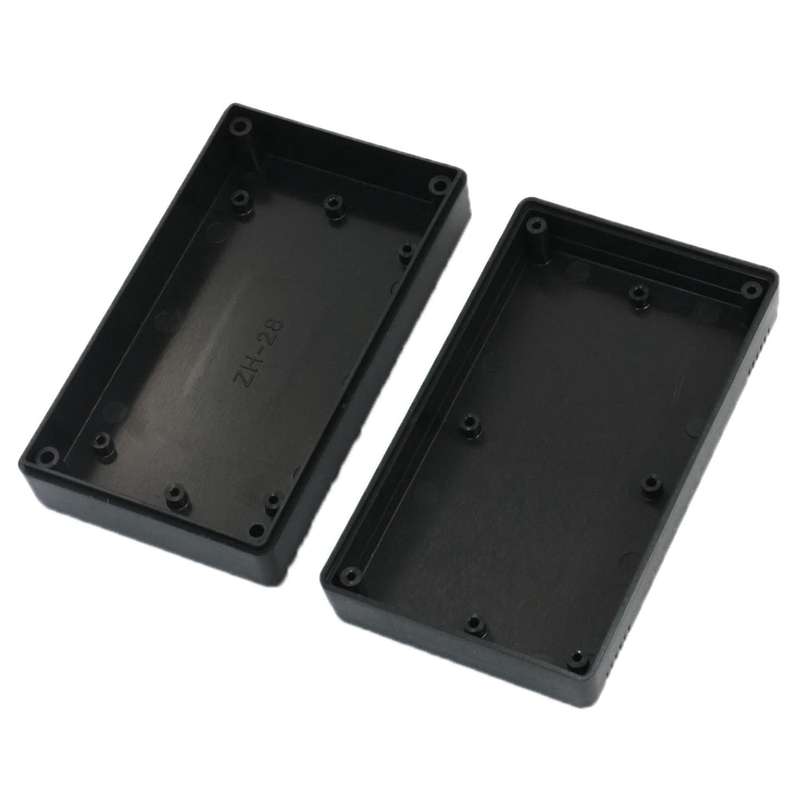 2x Black Plastic Power Protective Case Junction Box 116x68x36mm