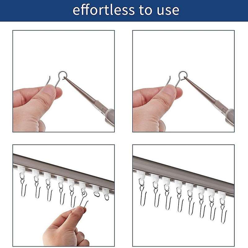 120 Pcs Metal Curtain Track Hooks S Shaped Small Curtain Hooks Steel